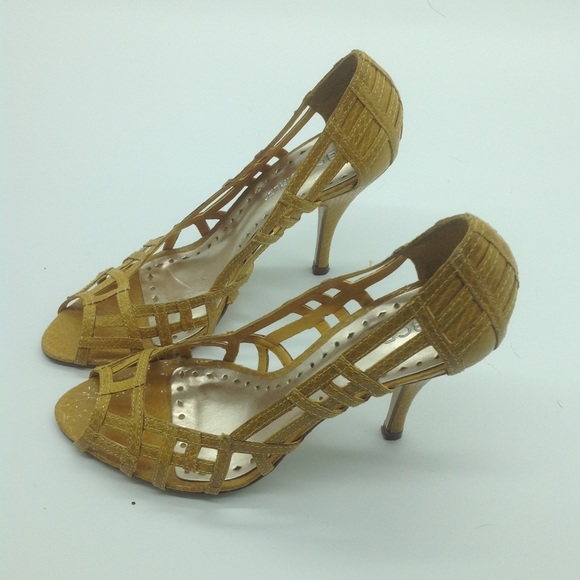Mustard BCBGirls Heels - Picture 2 of 3